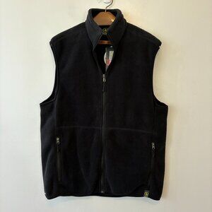 Aigle Black Fleece Zip Vest Mens XL Polartec